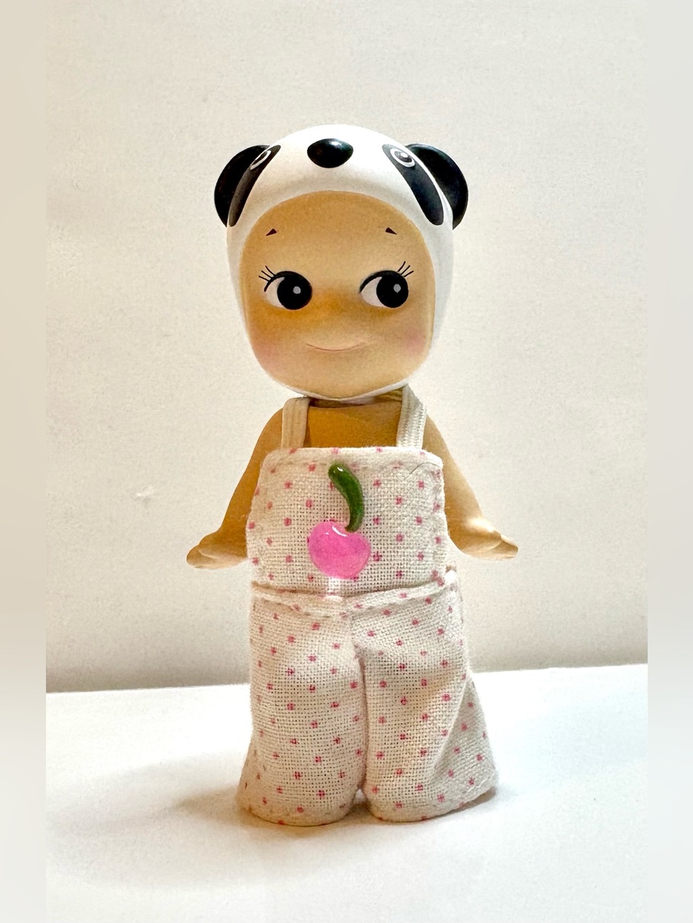 “Panda” from Sonny Angel Animal version 1. Adorable overalls included.